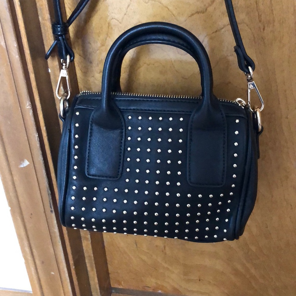 Cute black studded crossbody